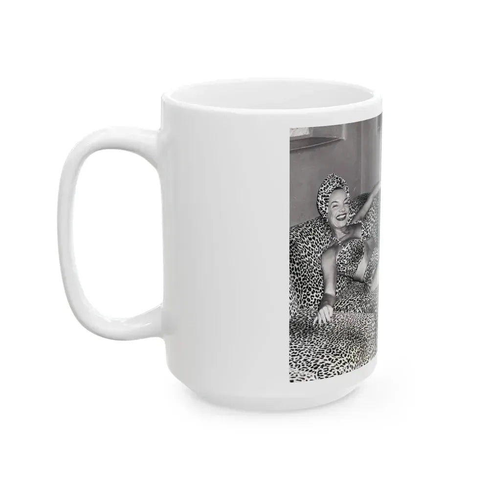 Carmen Miranda #09 (Vintage Female Icon) White Coffee Mug - Go Mug Yourself