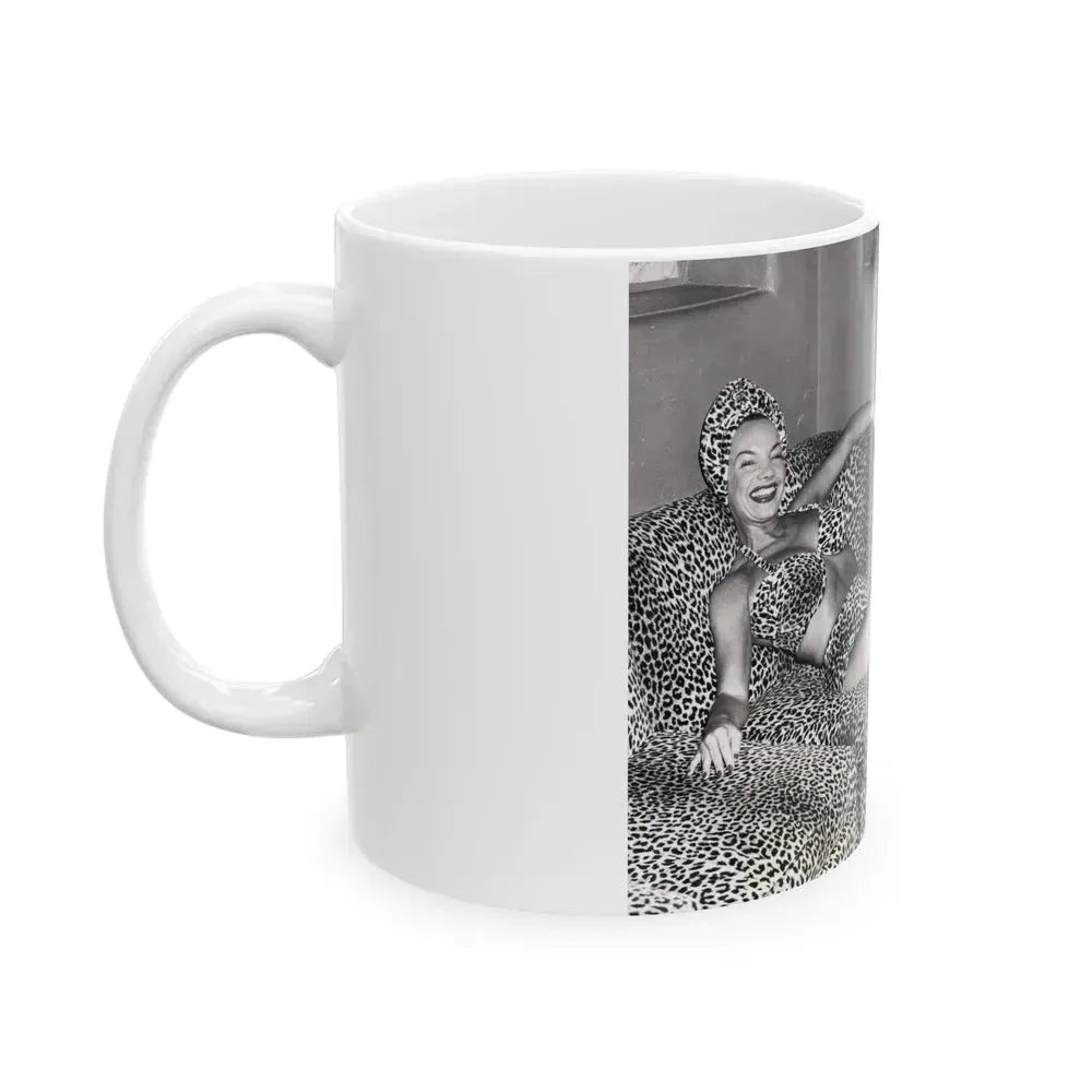 Carmen Miranda #09 (Vintage Female Icon) White Coffee Mug - Go Mug Yourself