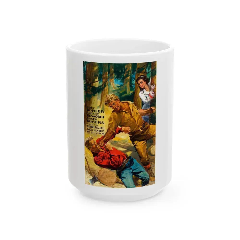 Carnival Boat, movie poster illustration, 1932 - White Coffee Mug 15oz - Go Mug Yourself