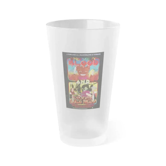 CARNIVAL OF BLOOD + CURSE OF THE HEADLESS HORSEMAN 1970 Movie Poster - Frosted Pint Glass 16oz 16oz Frosted - Go Mug Yourself