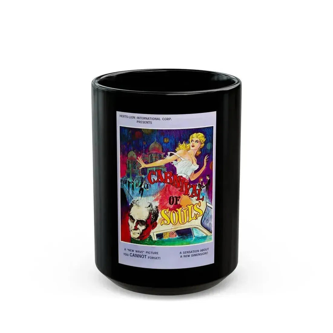 CARNIVAL OF SOULS 1962 Movie Poster - Black Coffee Mug 15oz - Go Mug Yourself