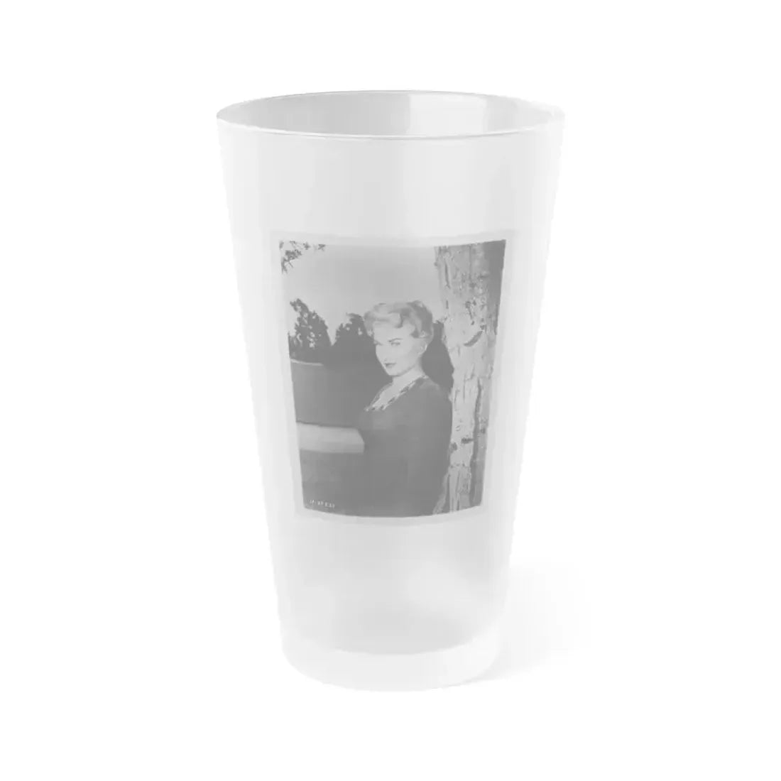 Carol Ohmart #05 (Vintage Female Icon) Frosted Pint Glass 16oz 16oz Frosted - Go Mug Yourself