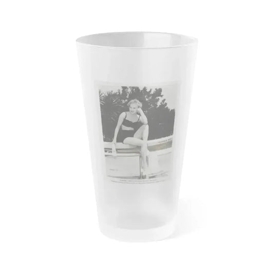 Carol Ohmart #10 (Vintage Female Icon) Frosted Pint Glass 16oz 16oz Frosted - Go Mug Yourself