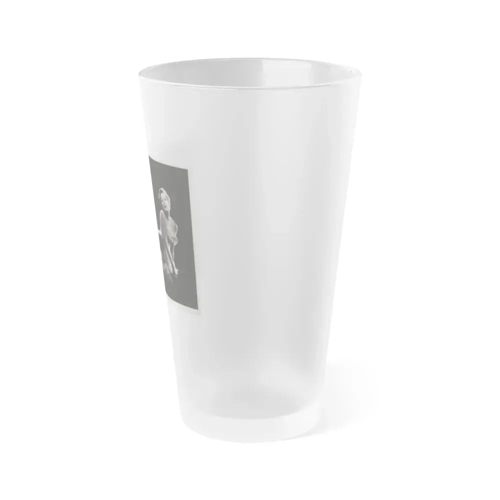 Carol Ohmart #12 - Vintage B&W 8x10 Vargas Original 1955 or 1956 Full Body Glamour Photo (Vintage Female Icon) Frosted Pint Glass 16oz - Go Mug Yourself