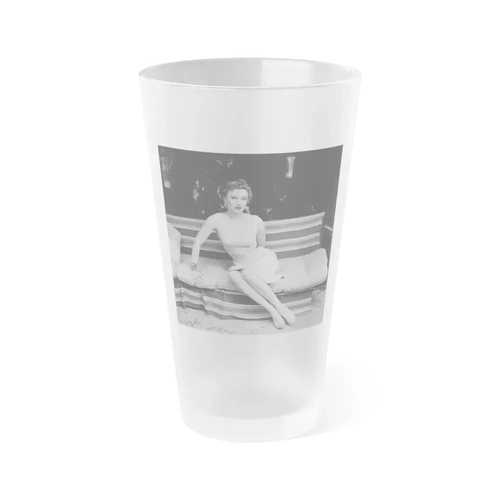 Carol Ohmart #37 (Vintage Female Icon) Frosted Pint Glass 16oz 16oz Frosted - Go Mug Yourself