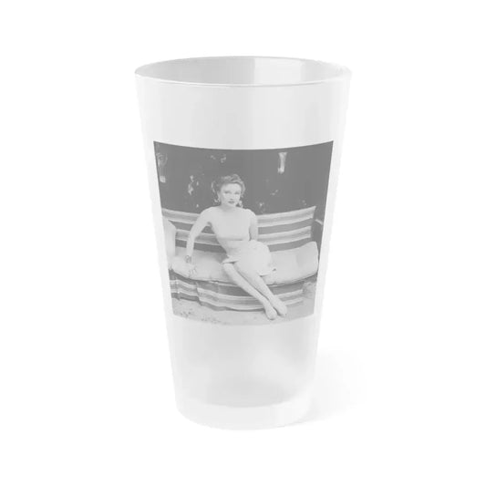 Carol Ohmart #37 (Vintage Female Icon) Frosted Pint Glass 16oz 16oz Frosted - Go Mug Yourself