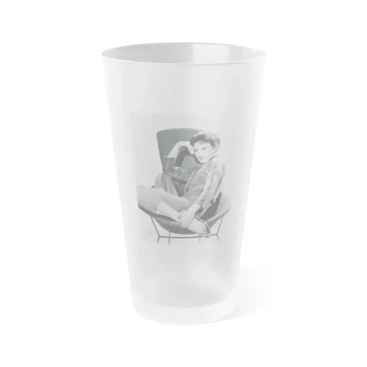 Carol Ohmart #52 (Vintage Female Icon) Frosted Pint Glass 16oz 16oz Frosted - Go Mug Yourself