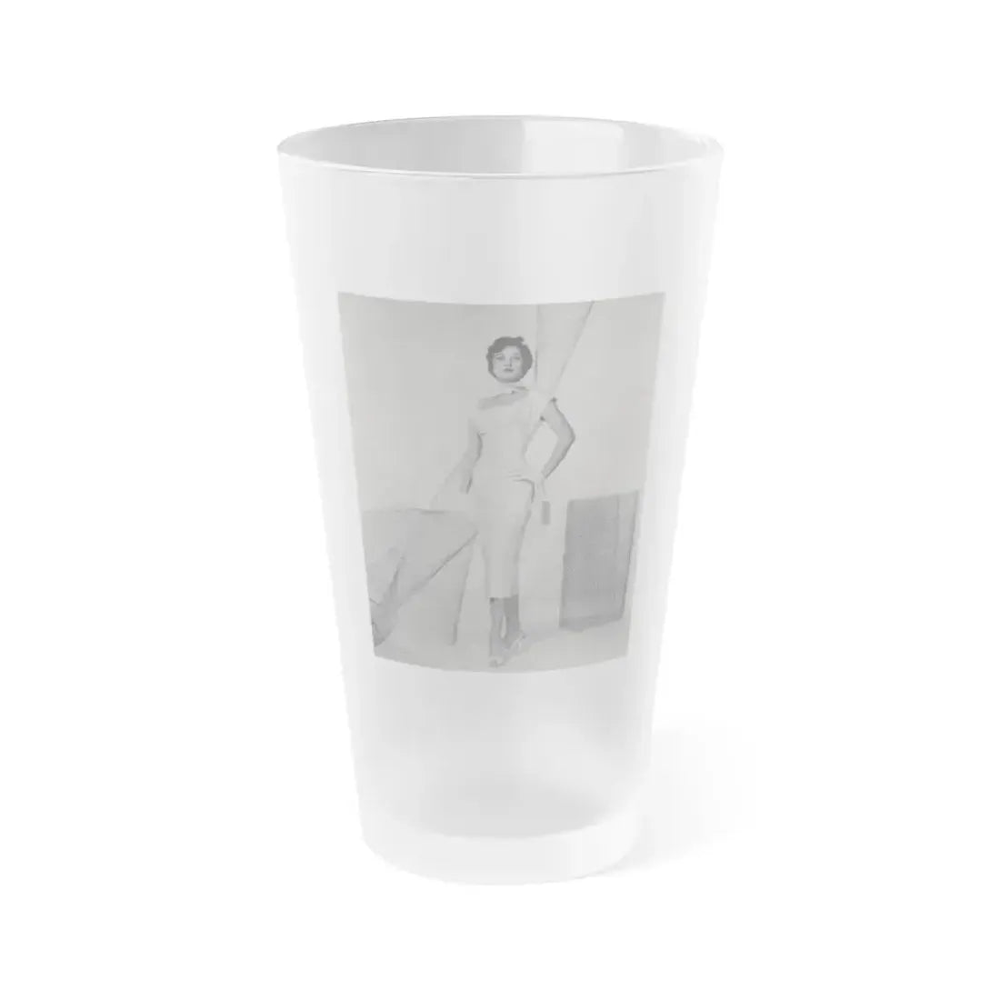 Carol Ohmart #58 - Page 1, Photo 2 of 4 Cropped from International Photographer Mag. June '55 (Vintage Female Icon) Frosted Pint Glass 16oz 16oz Frosted - Go Mug Yourself
