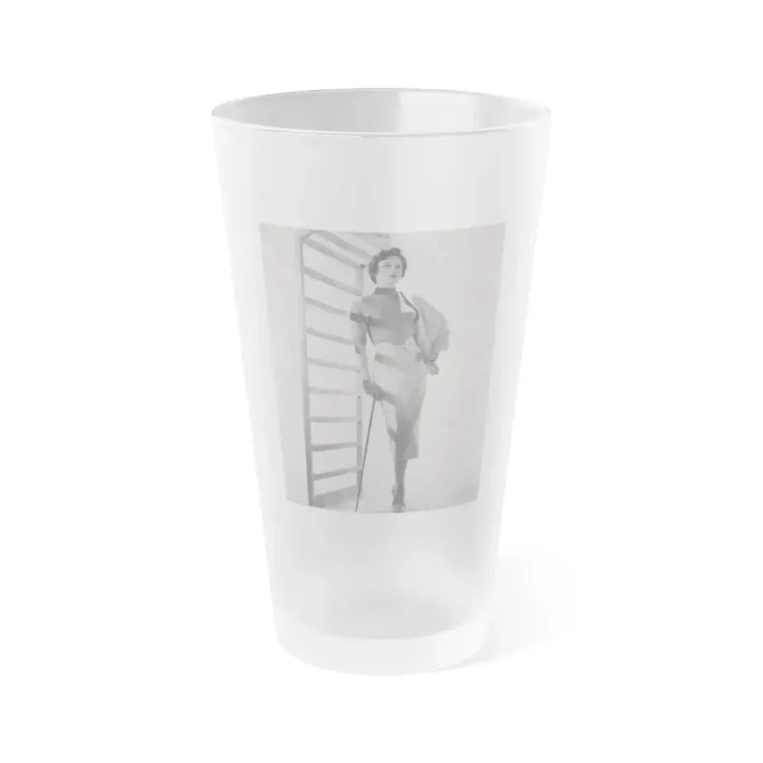 Carol Ohmart #59 - Page 1, Photo 3 of 4 Cropped from International Photographer Mag. June '55 (Vintage Female Icon) Frosted Pint Glass 16oz 16oz Frosted - Go Mug Yourself