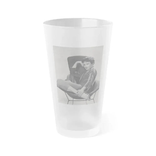 Carol Ohmart #60 - Page 1, Photo 4 of 4 Cropped from International Photographer Mag. June '55 (Vintage Female Icon) Frosted Pint Glass 16oz 16oz Frosted - Go Mug Yourself