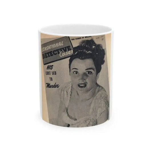 Carol Ohmart #76 - Pages 1 of 2 Mag. Cover 1 cropped from Famous MODELS Mag. March-April '51 (Vintage Female Icon) White Coffee Mug 11oz - Go Mug Yourself