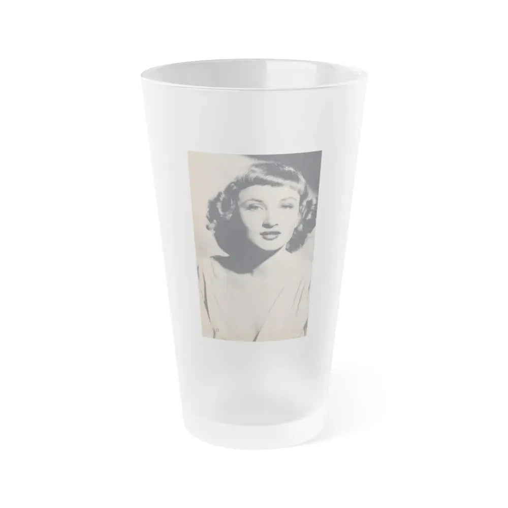 Carol Ohmart #78 - Pages 1 of 2 Photo 1 cropped from Famous MODELS Mag. March-April '51 (Vintage Female Icon) Frosted Pint Glass 16oz 16oz Frosted - Go Mug Yourself