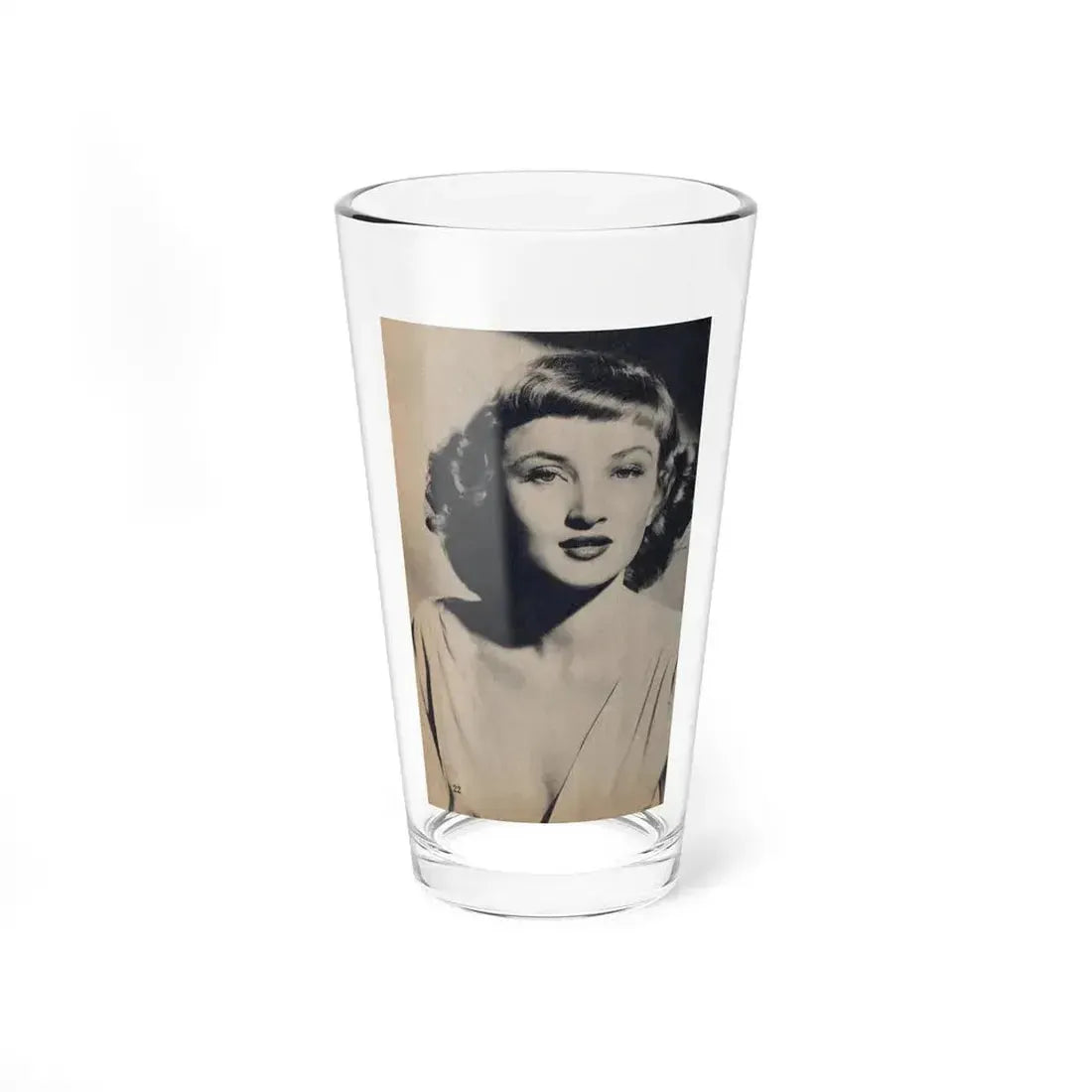 Carol Ohmart #78 - Pages 1 of 2 Photo 1 cropped from Famous MODELS Mag. March-April '51 (Vintage Female Icon) Pint Glass 16oz 16oz - Go Mug Yourself