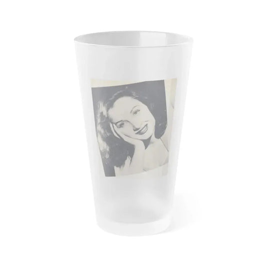 Carol Ohmart #79 - Pages 2 of 2 Photo 1 cropped from Famous MODELS Mag. March-April '51 (Vintage Female Icon) Frosted Pint Glass 16oz 16oz Frosted - Go Mug Yourself