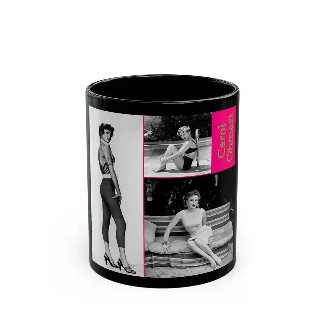Carol Ohmart #81 (Vintage Female Icon) Black Coffee Mug 11oz - Go Mug Yourself