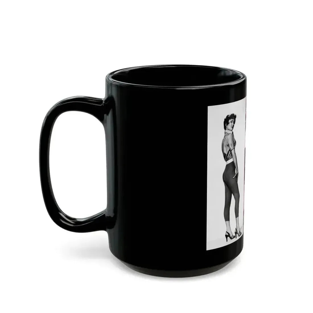Carol Ohmart #81 (Vintage Female Icon) Black Coffee Mug - Go Mug Yourself