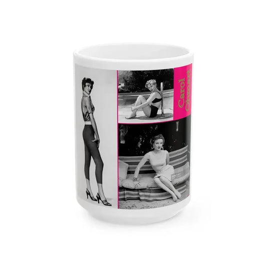 Carol Ohmart #81 (Vintage Female Icon) White Coffee Mug 15oz - Go Mug Yourself