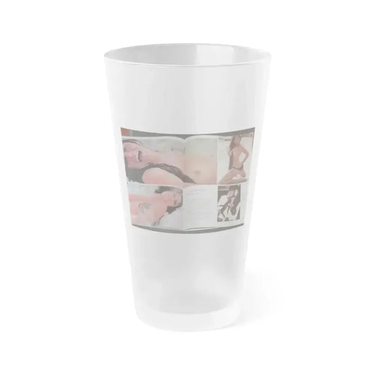 Caroline Munro #150 - Celebrity Skin '84 Topless Spread (Vintage Female Icon) Frosted Pint Glass 16oz 16oz Frosted - Go Mug Yourself