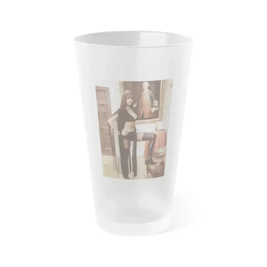 Caroline Munro #170 (Vintage Female Icon) Frosted Pint Glass 16oz 16oz Frosted - Go Mug Yourself