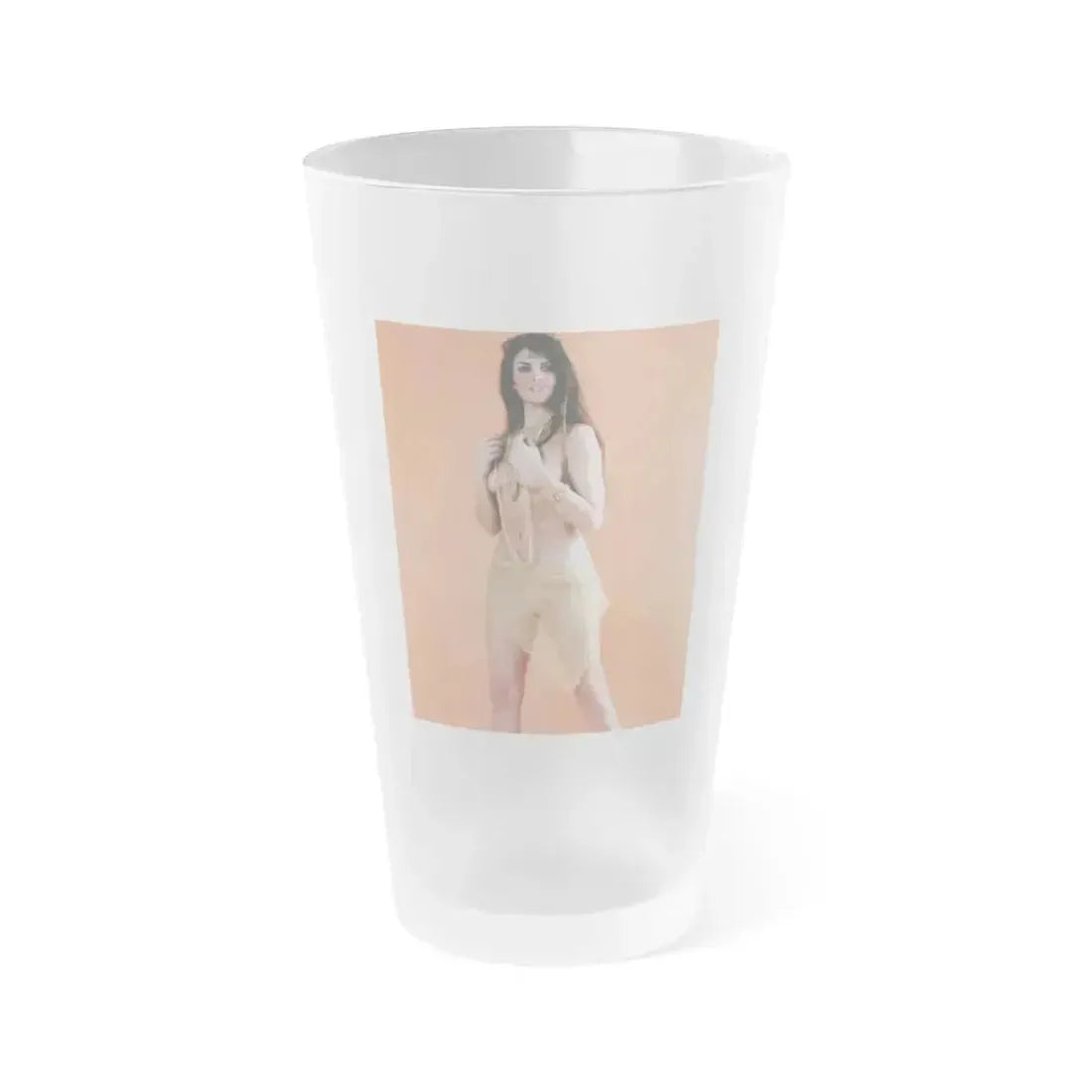 Caroline Munro #190 (Vintage Female Icon) Frosted Pint Glass 16oz 16oz Frosted - Go Mug Yourself