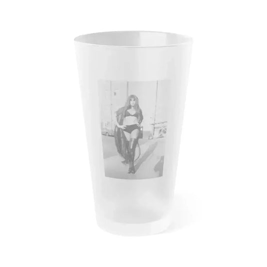 Caroline Munro #199 (Vintage Female Icon) Frosted Pint Glass 16oz 16oz Frosted - Go Mug Yourself