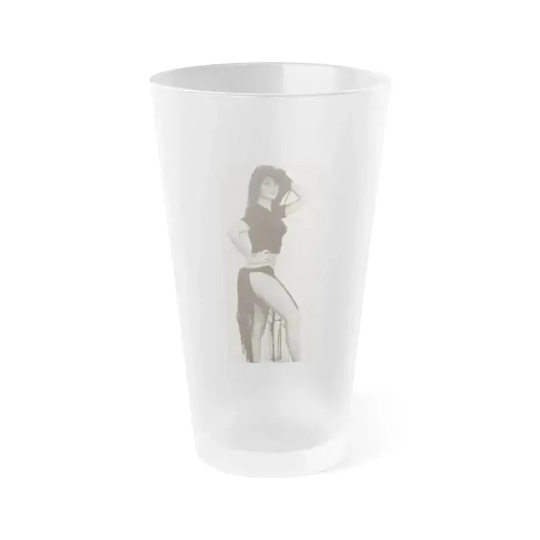 Caroline Munro #212 (Vintage Female Icon) Frosted Pint Glass 16oz 16oz Frosted - Go Mug Yourself