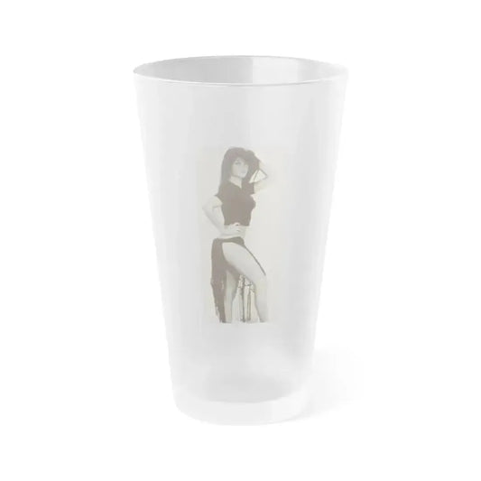 Caroline Munro #212 (Vintage Female Icon) Frosted Pint Glass 16oz 16oz Frosted - Go Mug Yourself
