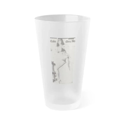 Caroline Munro #214 (Vintage Female Icon) Frosted Pint Glass 16oz 16oz Frosted - Go Mug Yourself