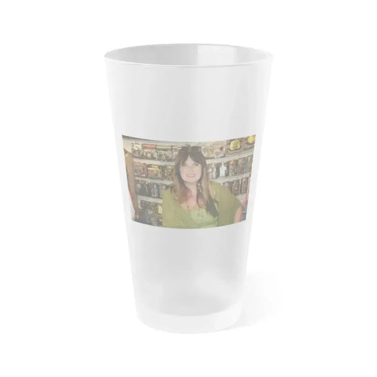 Caroline Munro #217 (Vintage Female Icon) Frosted Pint Glass 16oz 16oz Frosted - Go Mug Yourself