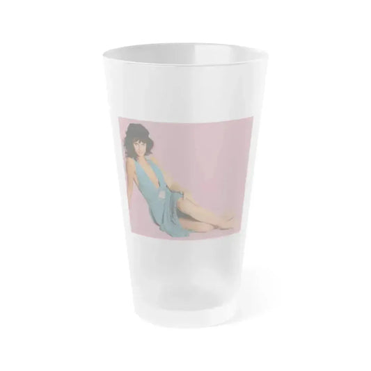 Caroline Munro #223 (Vintage Female Icon) Frosted Pint Glass 16oz 16oz Frosted - Go Mug Yourself