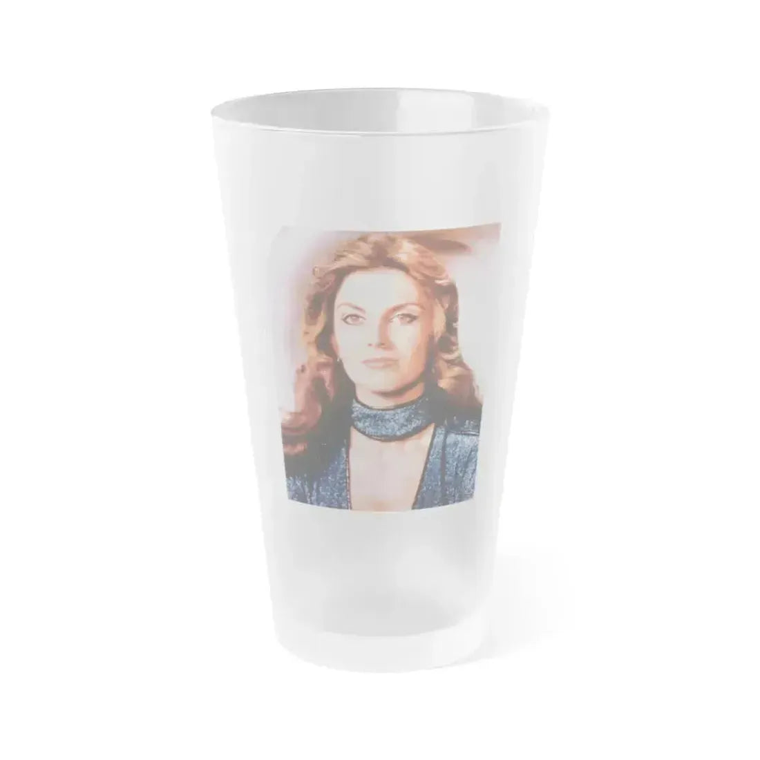 Caroline Munro #231 (Vintage Female Icon) Frosted Pint Glass 16oz 16oz Frosted - Go Mug Yourself