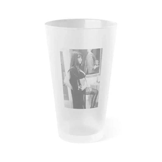Caroline Munro #243 (Vintage Female Icon) Frosted Pint Glass 16oz 16oz Frosted - Go Mug Yourself