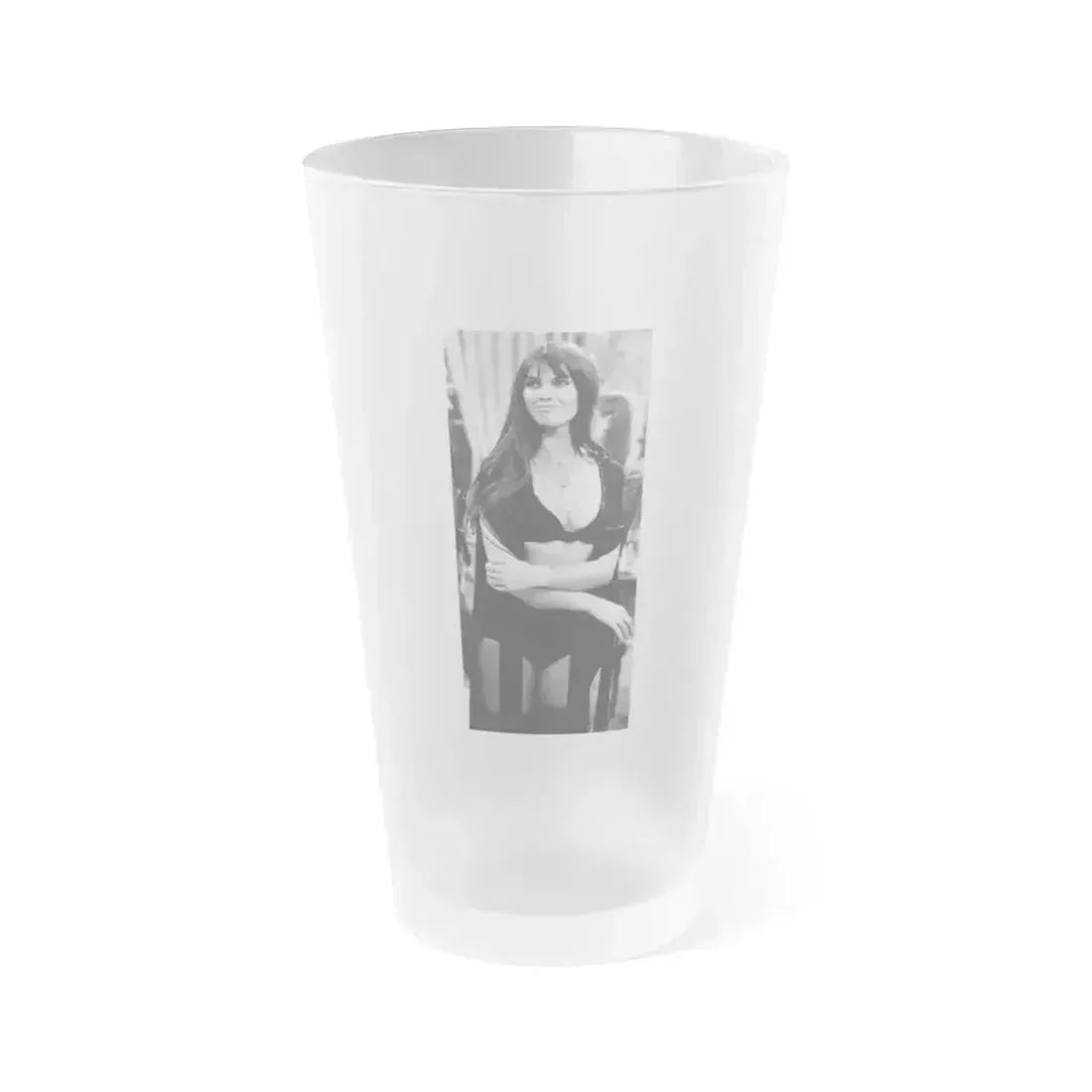 Caroline Munro #244 (Vintage Female Icon) Frosted Pint Glass 16oz 16oz Frosted - Go Mug Yourself