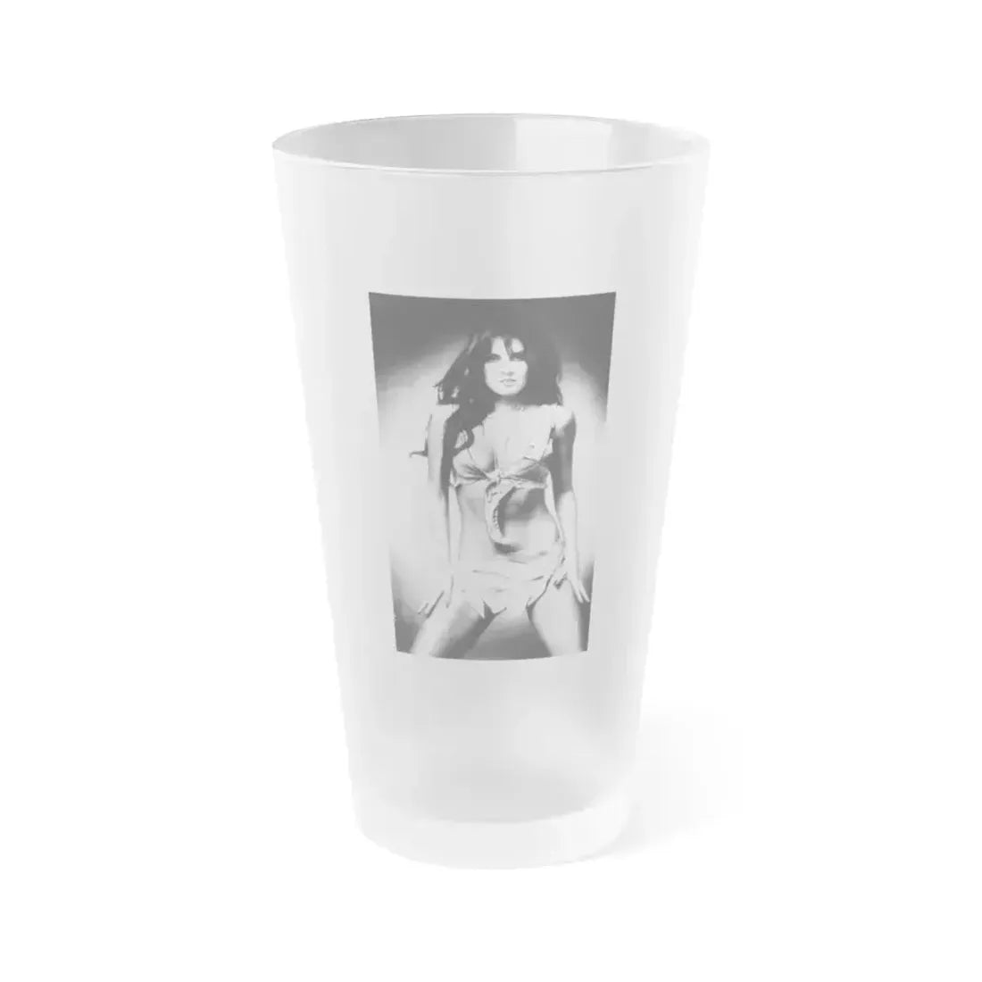 Caroline Munro #246 (Vintage Female Icon) Frosted Pint Glass 16oz 16oz Frosted - Go Mug Yourself