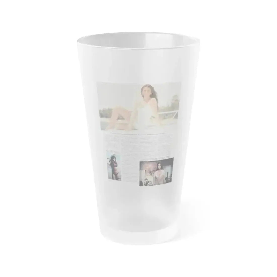 Caroline Munro #251 - Femme Fatales Fall 1992 (Vintage Female Icon) Frosted Pint Glass 16oz 16oz Frosted - Go Mug Yourself