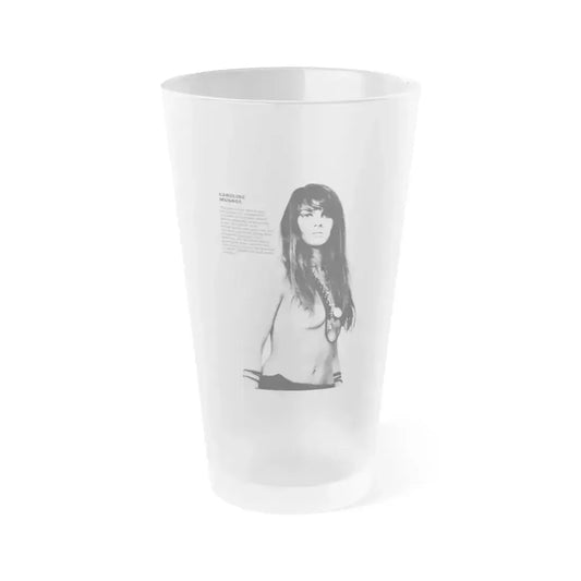Caroline Munro #255 (Vintage Female Icon) Frosted Pint Glass 16oz 16oz Frosted - Go Mug Yourself