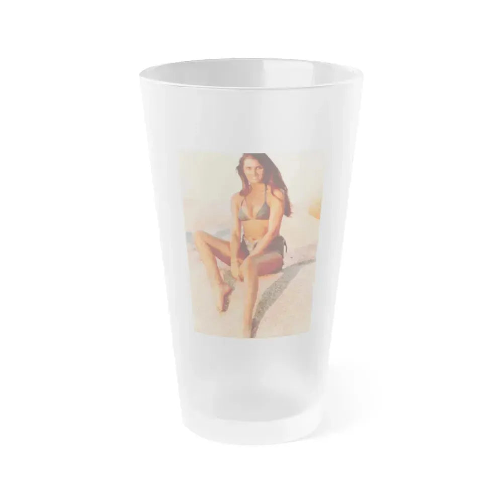 Caroline Munro #263 (Vintage Female Icon) Frosted Pint Glass 16oz 16oz Frosted - Go Mug Yourself