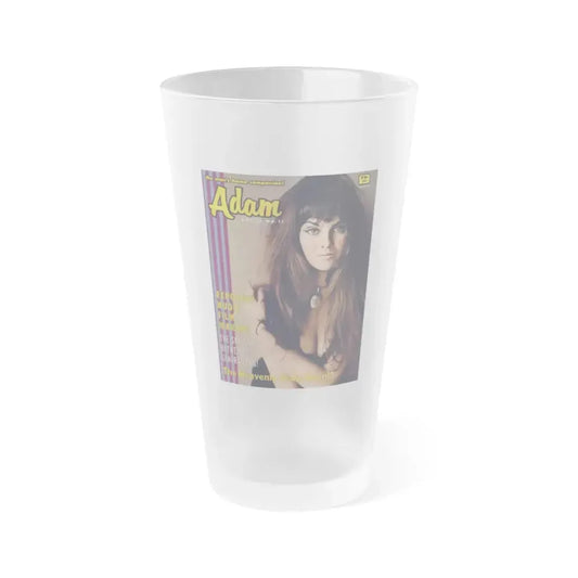 Caroline Munro #267 - Adam Mag. Cover Nov. '68 (Vintage Female Icon) Frosted Pint Glass 16oz 16oz Frosted - Go Mug Yourself