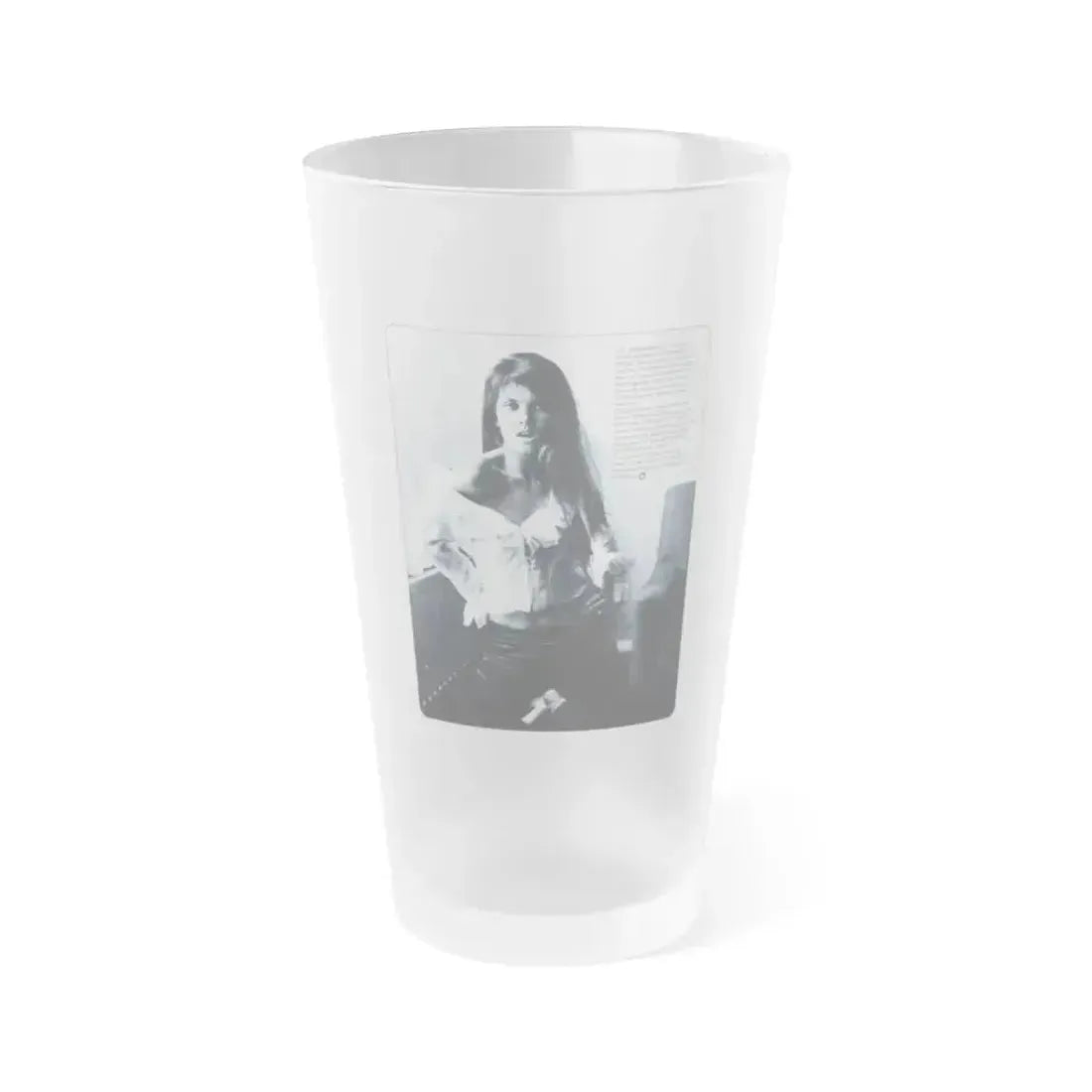 Caroline Munro #270 - Adam Mag. Nov. '68 (Vintage Female Icon) Frosted Pint Glass 16oz 16oz Frosted - Go Mug Yourself