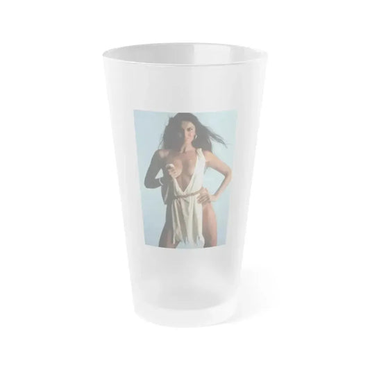 Caroline Munro #272 (Vintage Female Icon) Frosted Pint Glass 16oz 16oz Frosted - Go Mug Yourself