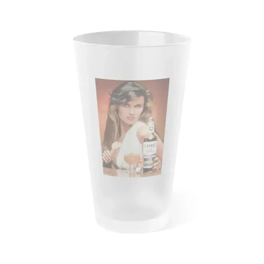 Caroline Munro #273 (Vintage Female Icon) Frosted Pint Glass 16oz 16oz Frosted - Go Mug Yourself
