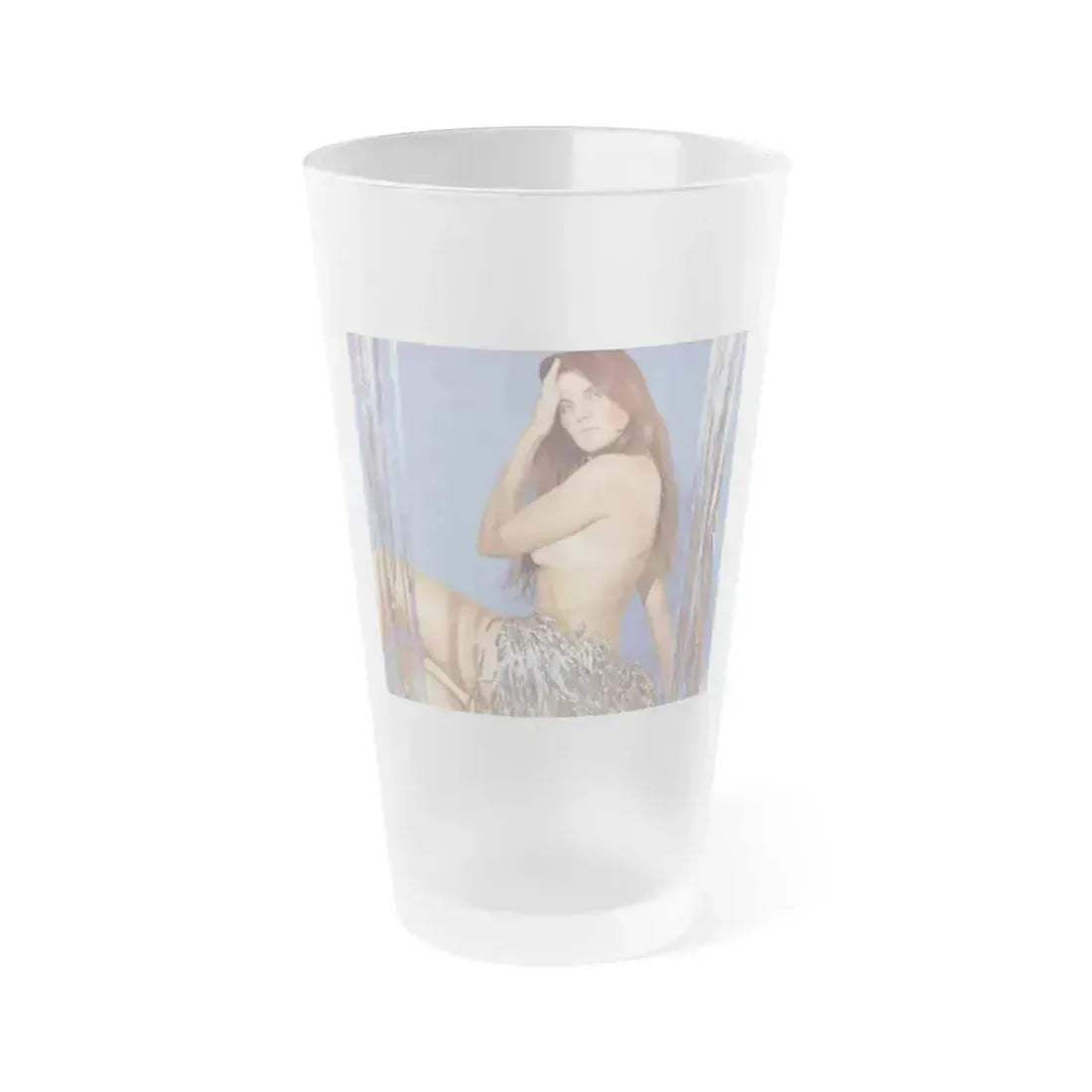Caroline Munro #274 (Vintage Female Icon) Frosted Pint Glass 16oz 16oz Frosted - Go Mug Yourself