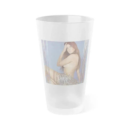 Caroline Munro #274 (Vintage Female Icon) Frosted Pint Glass 16oz 16oz Frosted - Go Mug Yourself