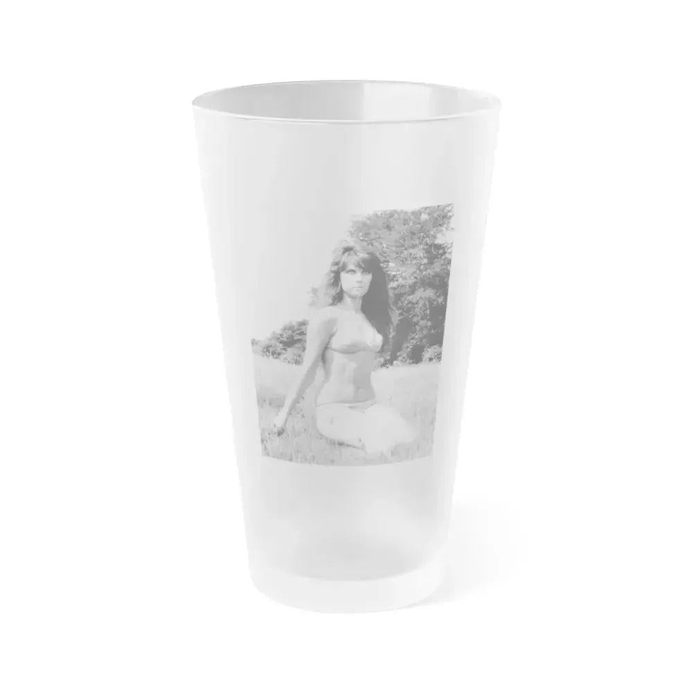 Caroline Munro #287 (Vintage Female Icon) Frosted Pint Glass 16oz 16oz Frosted - Go Mug Yourself