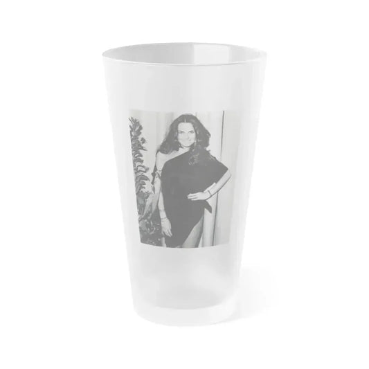 Caroline Munro #290 (Vintage Female Icon) Frosted Pint Glass 16oz 16oz Frosted - Go Mug Yourself