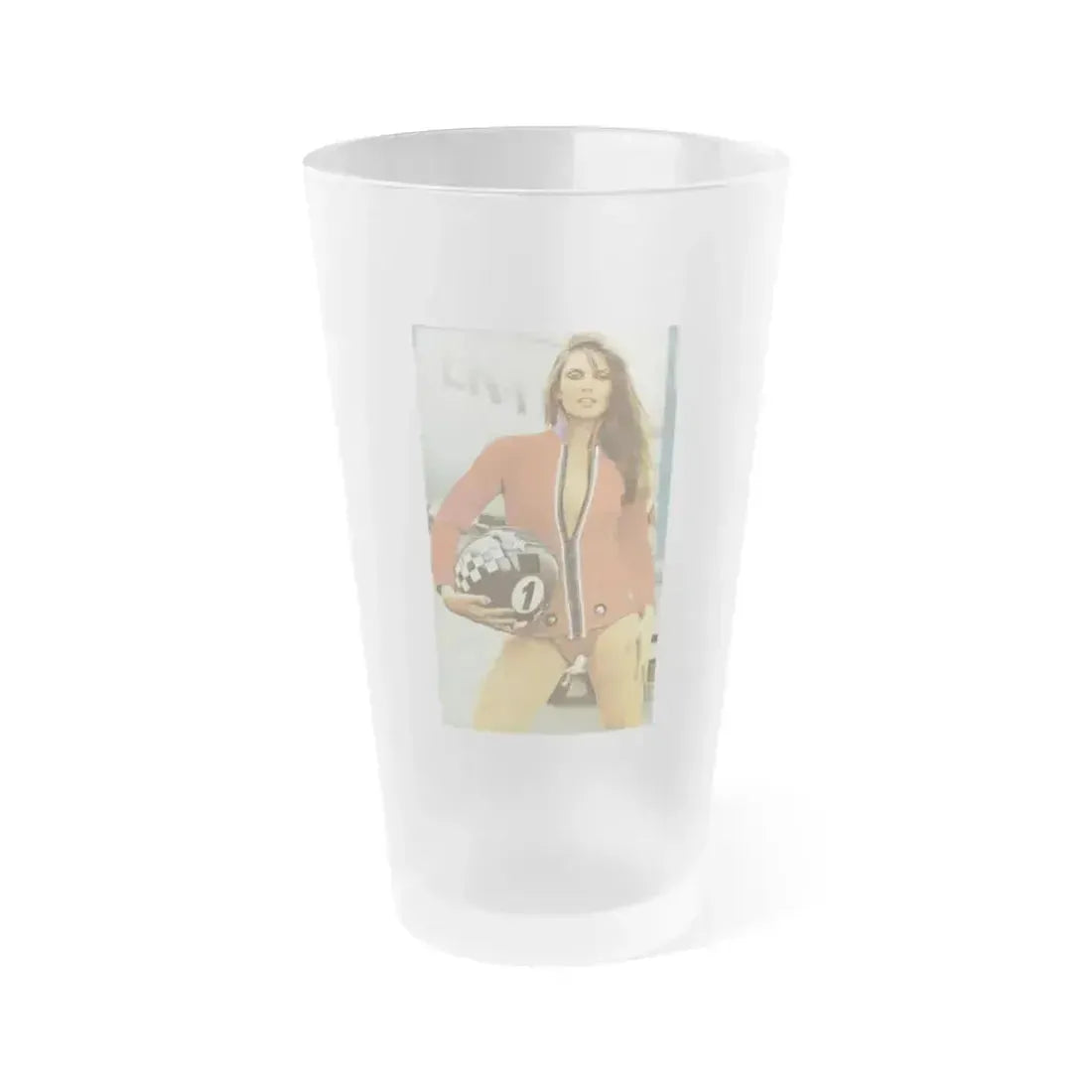 Caroline Munro #299 (Vintage Female Icon) Frosted Pint Glass 16oz 16oz Frosted - Go Mug Yourself