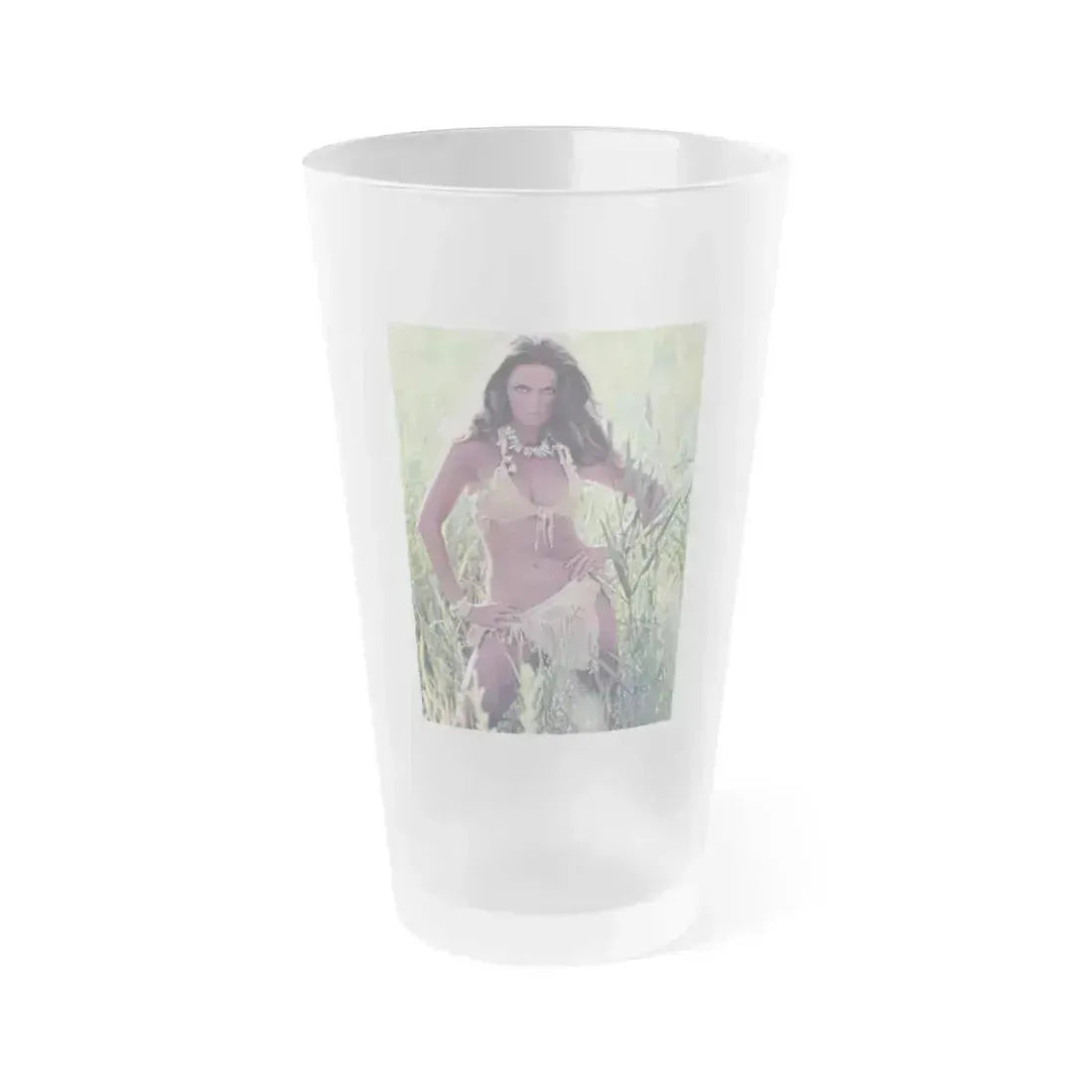 Caroline Munro #303 (Vintage Female Icon) Frosted Pint Glass 16oz 16oz Frosted - Go Mug Yourself