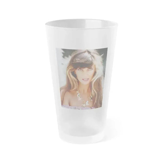 Caroline Munro #318 (Vintage Female Icon) Frosted Pint Glass 16oz 16oz Frosted - Go Mug Yourself