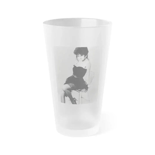Caroline Munro #326 (Vintage Female Icon) Frosted Pint Glass 16oz 16oz Frosted - Go Mug Yourself