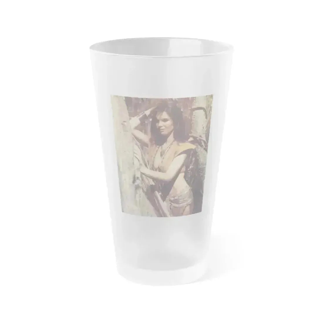 Caroline Munro #337 (Vintage Female Icon) Frosted Pint Glass 16oz 16oz Frosted - Go Mug Yourself